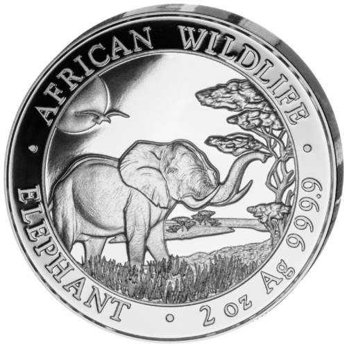 2 Unzen Silber Somalia Elefant 2019