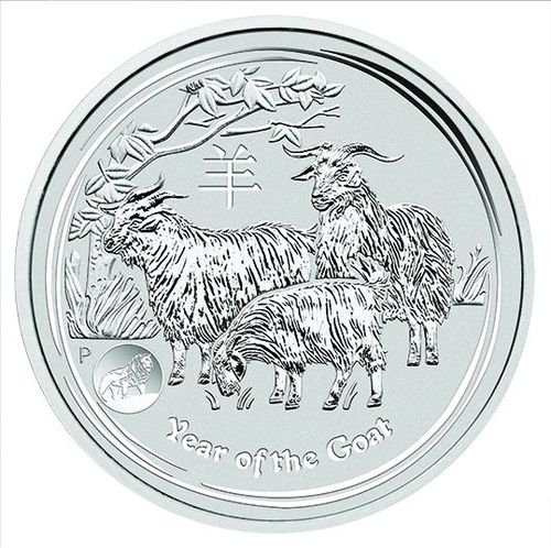 1 Unze Silber Lunar Ziege 2015 Privy Mark von Hersteller Perth Mint