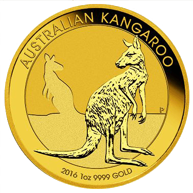 Vorderseite Goldmünze 1 Unze Australian Känguru 2016, der hersteller Perth Mint Australia