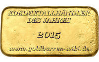 Goldbarren - Hersteller des Jahres 2015 