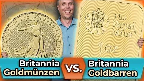Britannia Goldbarren vs. Goldmünze