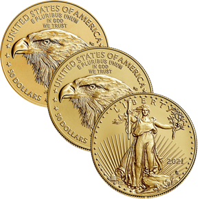 1 Unze Gold American Eagle diverse Jahrgänge Typ 2