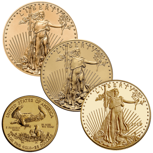1/10 Unze Goldmünze American Eagle | Vorderseite der Goldmünze 1/10 Unze American Eagle von The United States Mint