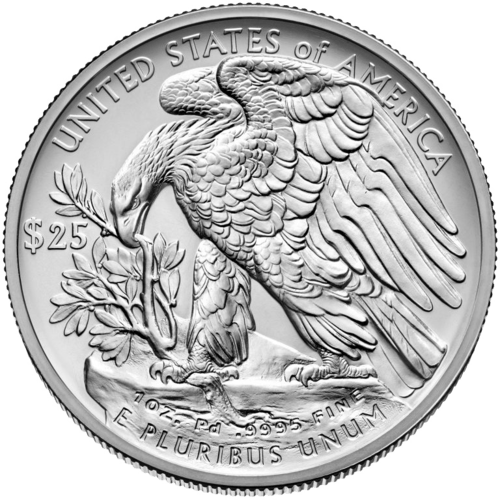 Vorderseite 1 Unze Palladium American Eagle 2022