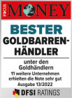 Focus Money Bester Goldbarren Händler 2022