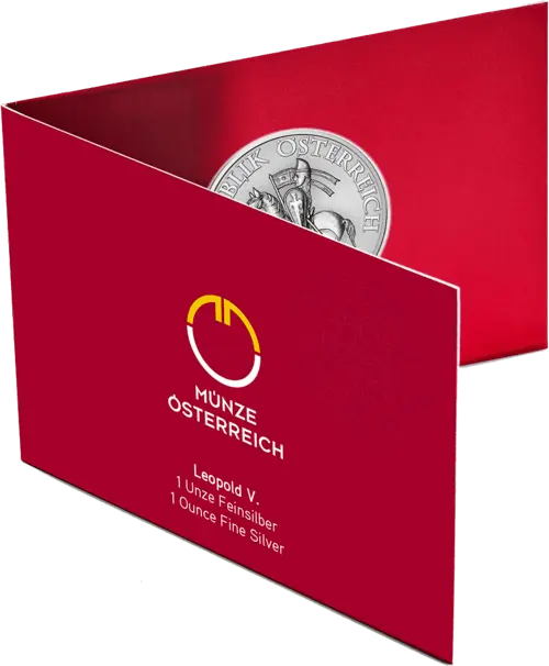 1 Unze Silber 825 Jahre Münze Wien Leopold V. 2019 in Verpackung
