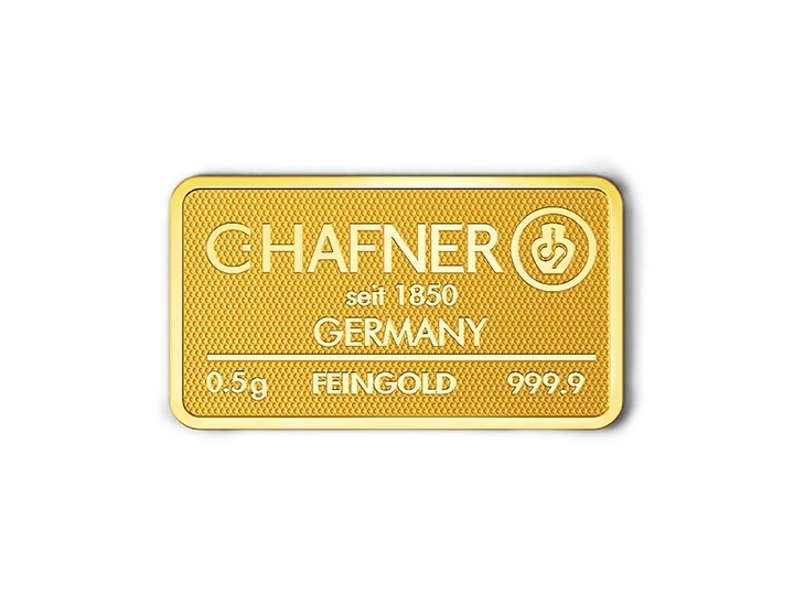 0,5 g Goldbarren C. Hafner 0,5 g Goldbarren C. Hafner