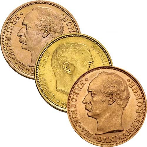 8,06 Gramm 20 Kronen Dänemark diverse Jahrgänge