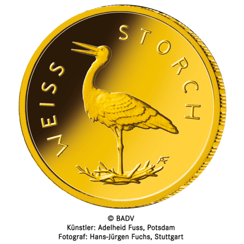 20 Euro Goldmünze Weißstorch 2022
