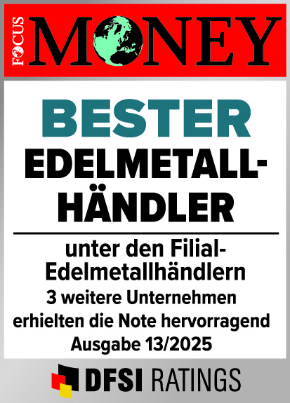 Bei uns* sind Sie in guten Händen. FOCUS MONEY hat GoldSilberShop.de mehrfach als Besten Edelmetallhändler ausgezeichnet!