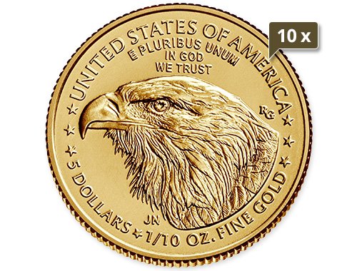 10 x 1/10 Unze Gold American Eagle 2023