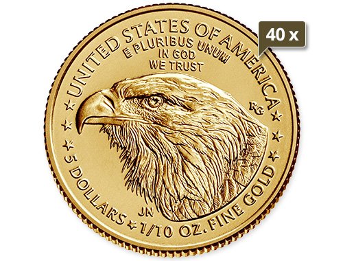 40 x 1/10 Unze Gold American Eagle 2023