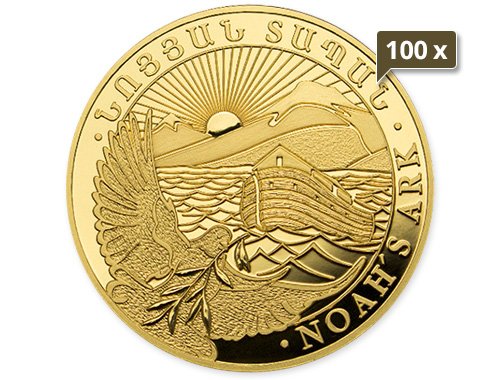 Investmentbundle 100 x 1/2 Unze Gold Armenien Arche Noah 2023