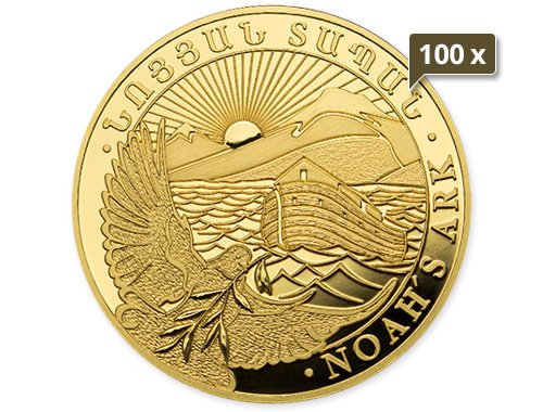 100 x 1/4 Unze Gold Armenien Arche Noah 2024