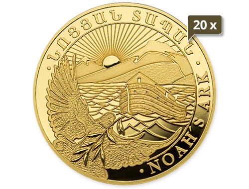 20 x 1/4 Unze Gold Armenien Arche Noah 2023
