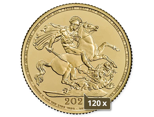 120 x 3,66 g Gold Half Sovereign 2026