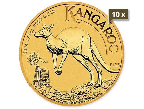 gold kaenguru 2024 1 2 oz 10 x