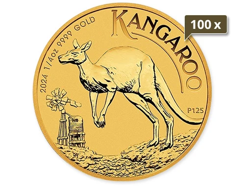gold kaenguru 2024 1 4 oz 100 x