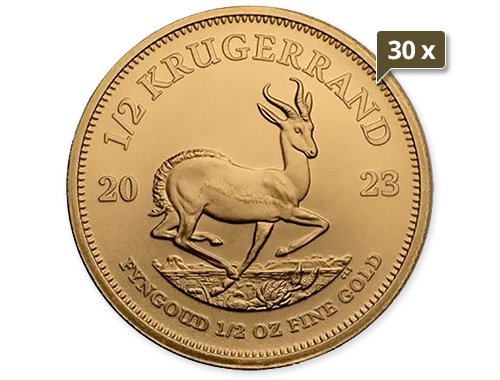 30 x 1/2 Unze Gold Krügerrand 2023