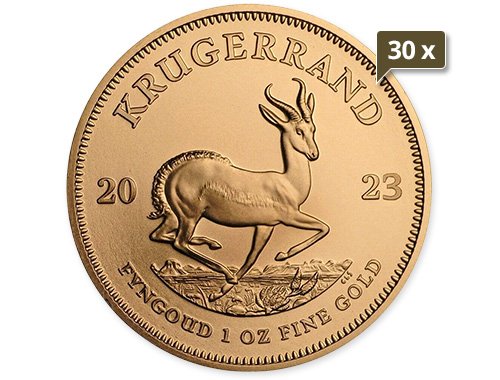 30 x 1 Unze Gold Krügerrand 2023