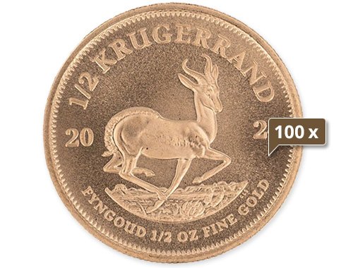 100 x 1/2 Unze Gold Krügerrand 2024