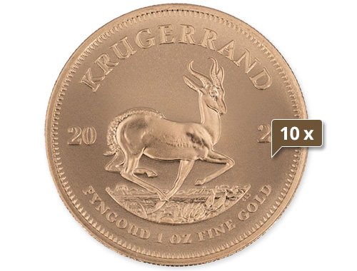 10 x 1 Unze Gold Krügerrand 2024