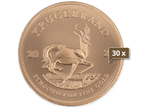 30 x 1 Unze Gold Krügerrand 2024 30 x 1 Unze Gold Krügerrand 2024