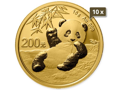 1/2 Unze Gold China Panda diverse Jahrgänge