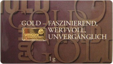 Goldbarren 1g Umicore faszinierend 