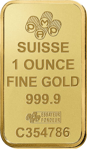 1 oz Goldbarren Pamp Suisse geprägt
