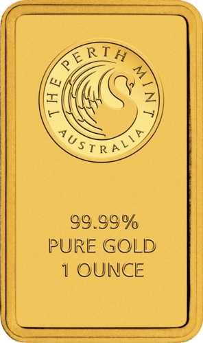 Vorderseite Goldbarren 1 Unze, der Hersteller Perth Mint