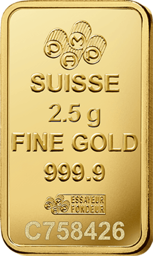 2,5 g Goldbarren Pamp Suisse Lady Fortuna RS