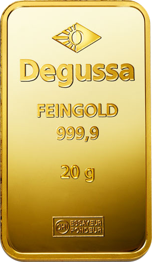 20 g Goldbarren Degussa