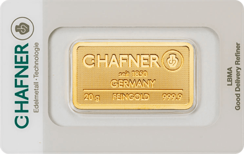 20 g Goldbarren C. Hafner (zollfrei)