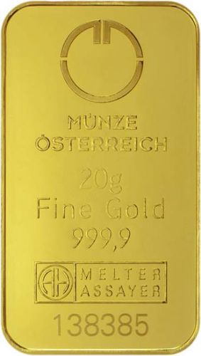 20 g Goldbarren Münze Österreich