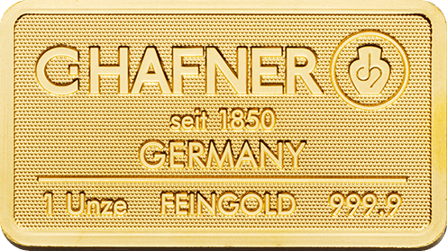 1 Unze Goldbarren C. Hafner geprägt (zollfrei)