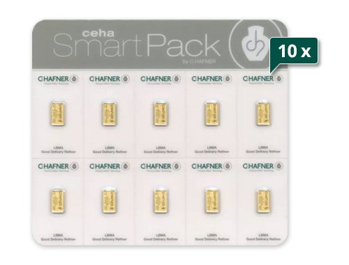 10 x 10 x 2 g Goldbarren C. Hafner SmartPack