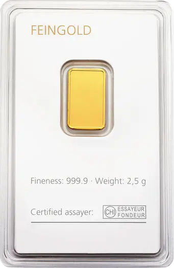 goldbarren degussa 2 5 g