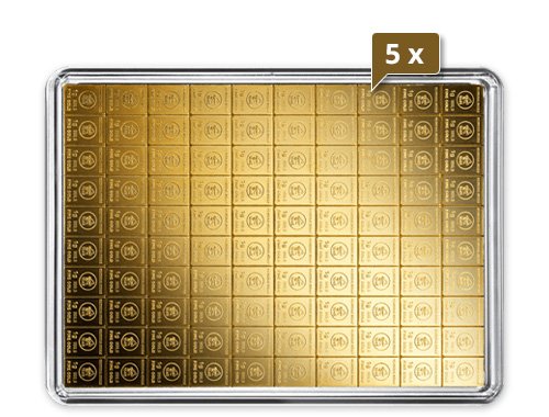 5 x 100 x 1 g CombiBar Goldtafel Heimerle und Meule