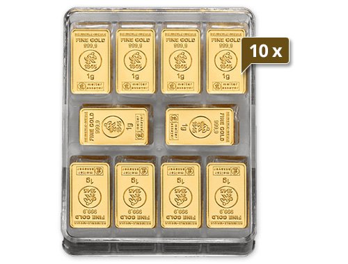 10 x 250 x 1 g Gold UnityBox L Heimerle und Meule