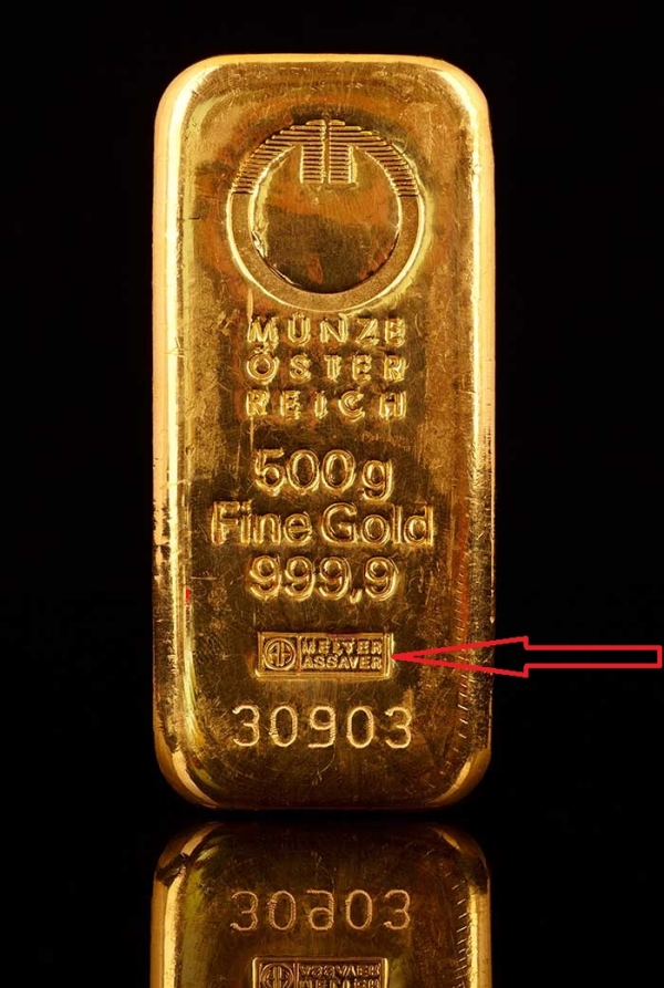 Prägestempel Goldbarren