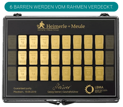 30 x 1 g Gold UnityBar Collection Heimerle und Meule