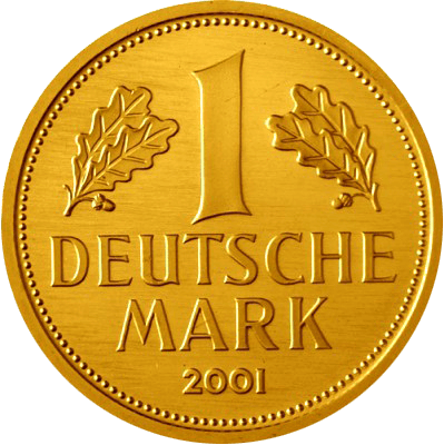 Vorderseite 12 Gramm Gold 1 Deutsche Mark 2001 - Goldmark