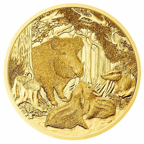 100 Euro Goldmünze Unseren Wildtieren auf der Spur Wildhirsch 2014