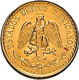 Mexiko Centenario 2 Pesos Wertseite