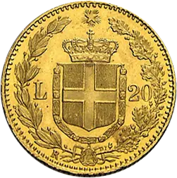 goldmuenze 20 lire italien