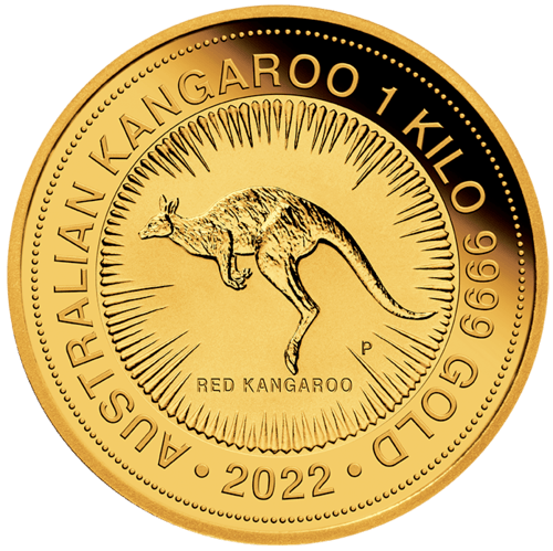 1 kg Gold Känguru 2022 Motiv