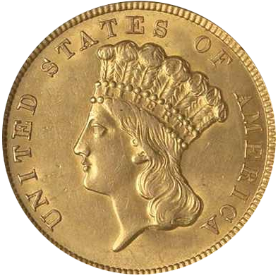 4,51 g Gold 3 Dollar USA Indian Princess Head diverse Jahrgänge
