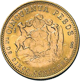 goldmuenze 50 pesos chile