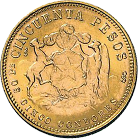 9,15 g Gold Chile 50 Pesos diverse Jahrgänge